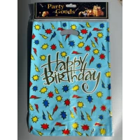 Пакеты подарочные  HAPPY BIRTHDAY 10шт - 21 х 30см Голубой Unison (10104)