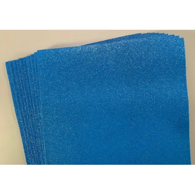 Фоамиран 1.7мм  Голубой  Fluorescent Glitter  10 листов Голубой Unison (17FA4-006)