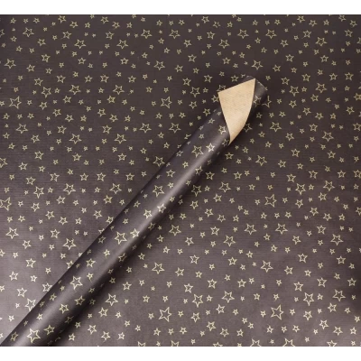 Бумага упаковочная крафт-двосторонний 0,7 х 7 м Черный Unison (Пт 874.3)