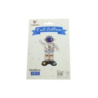 Шарик фольгированный 3D фигурный Космонавт, 60 х 88см Белый Без бренда (XTS-YX609)