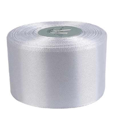 Атласная лента 5см (±5мм) x 33м Белый Marill (LA5033-01)