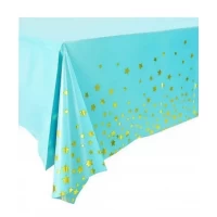 Скатерть голубая 137 х 183см, Золотая звездочка Розовый Без бренда (871025)