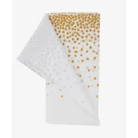 Скатерть белая 137 х 183см, Горошек золотой Белый Unison (871031)