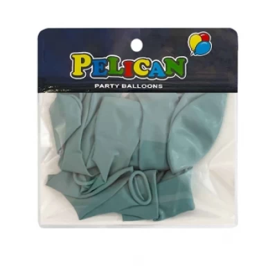 Шарики Pelican 10' (26 см)  винтажный  пастельно  бирюзовый, 10 шт/уп Зеленый Pelican (811080)