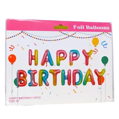 Набор из 13 шариков, HAPPY BIRTHDAY 16', Радужные (10435) Набор из 13 шариков, HAPPY BIRTHDAY 16', Радужные (10435)