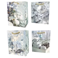 Пакет подарочный новогодний , 18 х 23 х 10cm 4 дизайна (Y-2816S(21816))