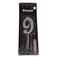 Свеча цифра с блестками 