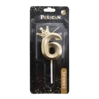 Свеча цифра 3D с короной 