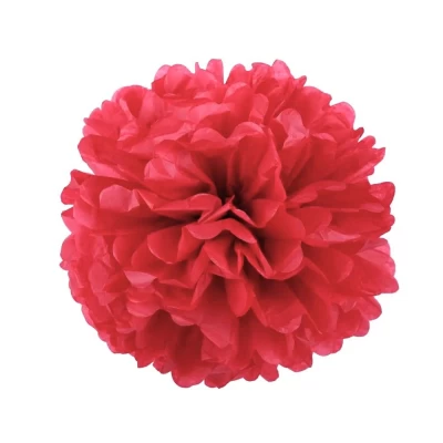 Помпоны декоративные бумажные 30см Красные (0815-23   Red)