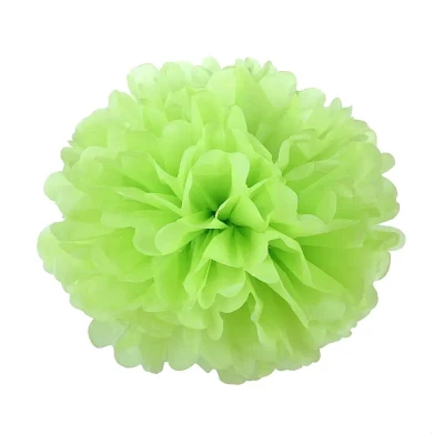 Помпоны декоративные бумажные 25см Зеленые (0815-22   Green)