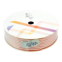 Лента декоративная полосатая 28мм х 25м коричневая (R.HJSD brown) Лента декоративная полосатая 28мм х 25м коричневая (R.HJSD brown)