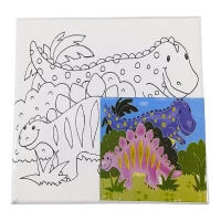 Раскраска 15 х 15см (холст на раме) с акриловыми красками и кистью (0685-6) Раскраска 15 х 15см (холст на раме) с акриловыми красками и кистью (0685-6)