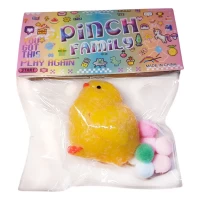 Игрушка-антистерес 6см Сквиши Таба Цыпленок желтый меховой (713005  yellow)