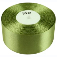 Атласная лента 4см (±5мм) x 33м Зеленый Marill (LA4033-100)