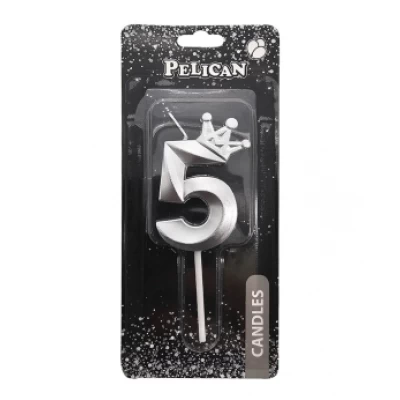 Свеча цифра 3D с короной Свеча цифра 3D с короной