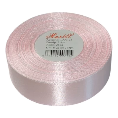 Атласная лента 2,5см x 33м Розовый Marill (LA2533-61) Атласная лента 2,5см x 33м Розовый Marill (LA2533-61)