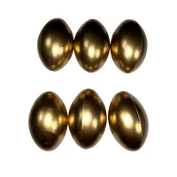 Набор пасхальных яиц 6 х 4,5см Золото -6шт (L00155)