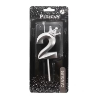 Свеча цифра 3D с короной 