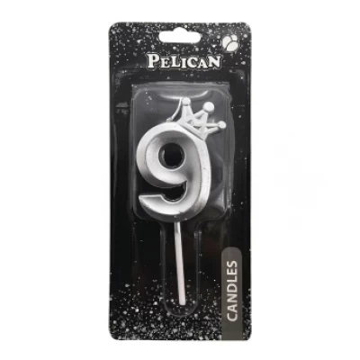 Свеча цифра 3D с короной Свеча цифра 3D с короной