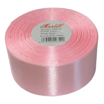 Атласная лента 4см (±5мм) x 33м Розовый Marill (LA4033-43) Атласная лента 4см (±5мм) x 33м Розовый Marill (LA4033-43)