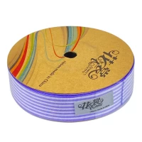 Лента декоративная полосатая 28мм х 25м фиолет (R.HJSD   violet)