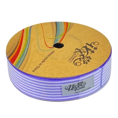 Лента декоративная полосатая 28мм х 25м фиолет (R.HJSD violet) Лента декоративная полосатая 28мм х 25м фиолет (R.HJSD violet)