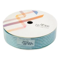 Лента декоративная полосатая 28мм х 25м зелёная (R.HJSD   green)