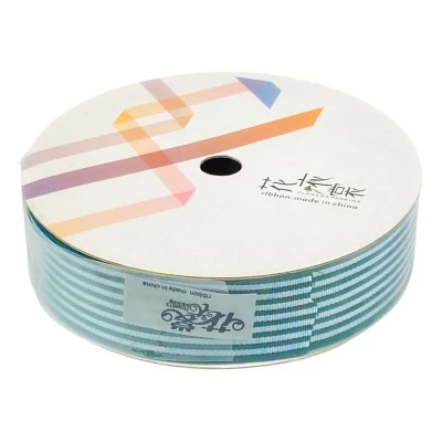 Лента декоративная полосатая 28мм х 25м зелёная (R.HJSD green) Лента декоративная полосатая 28мм х 25м зелёная (R.HJSD green)