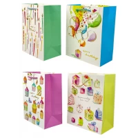 Пакет подарочный с фольгой 18 х 23 х 10см, 210гр, Happy Birthday (3923S)