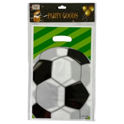 Пакеты подарочные полиэтиленовые 16,5 х 25см, Футбол, 10шт/уп (10722)