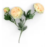 Ветка ранункулюса азийского, 50 см, персиковая (с30555-8)