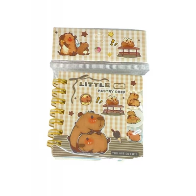 Блокнот Капибара 7х7см с разделителями, цветная бумага 70гр, 60 листов (XQ-55709)