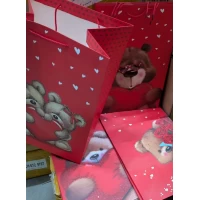 Пакет подарочный 210гр 36 х 54 х 30см  (12шт/уп) Красный Unison (CH-012-9790)