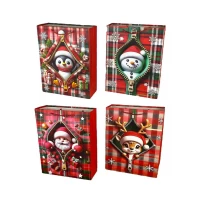 Пакет подарочный новогодний, 4 дизайна, 210g, 26 х 32 х 10 см (DV-BK-10302-2M)