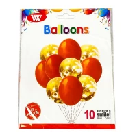 Набор из 10 шаров, микс цветов (QQTZ-14-orange)