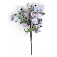 Ветка декоративная с ягодами, 60см фиолетовая с припыленным эффектом (с30519-1)