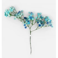 Ветка гипсофила, 66см голубая (с38)