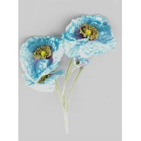 Ветка с маками, 65 см, голубая (с30511-1)