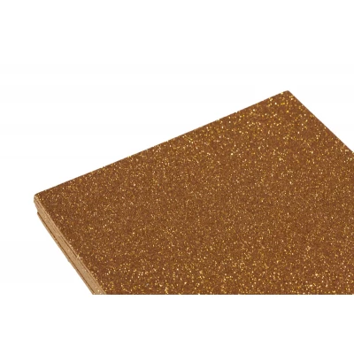 Фоамиран 1,8мм оранжевый с глиттером  10 листов (7940)