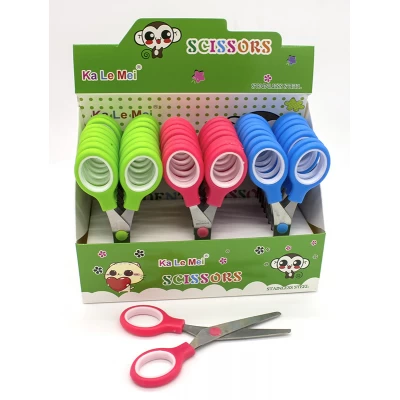 Ножницы детские, 13см, пластиковая ручка с резиновой вставкой (330320)