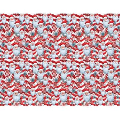 Бумага подарочная мелованная 80г, новогодняя, 100 х 70см -10 листов (PVM10-322NY)