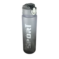 Бутылочка для воды 750мл с трубочкой, матовая (91356-7)