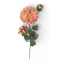 Ветка георгины, 68 см, светло-розовая (с30512-3)