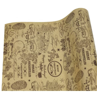 Бумага новогодняя для упаковки подарков 70см х 7 м (Пт 864.5)