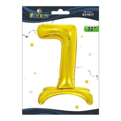 Цифра фольгована на подставке Pelican 