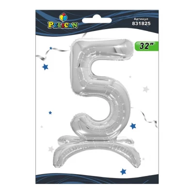 Цифра фольгированная на подставке Pelican 