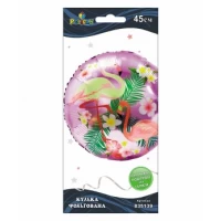 Шарик фольгированный Pelican, Фламинго в тропиках, 45см Разноцветный Pelican (835139)