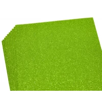 Фоамиран 1,7мм  светло зеленый с глиттером   10листов (17GLA4-051)