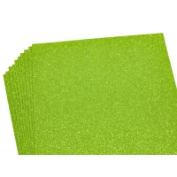 Фоамиран с глиттером  1,7мм, 10 листов, салатный Зеленый Unison (17GLA4-057)