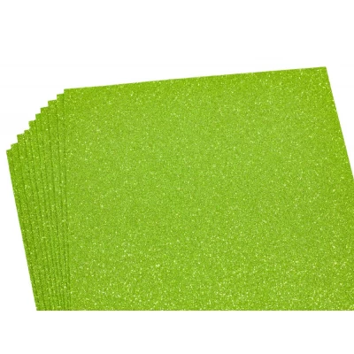 Фоамиран с глиттером  1,7мм, 10 листов, салатный Зеленый Unison (17GLA4-057)